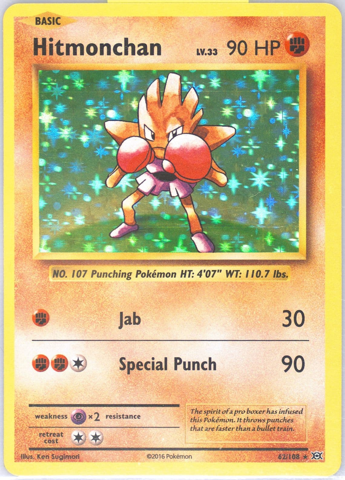 Hitmonchan-Holo (62) 2016 Pokemon XY Evolutions