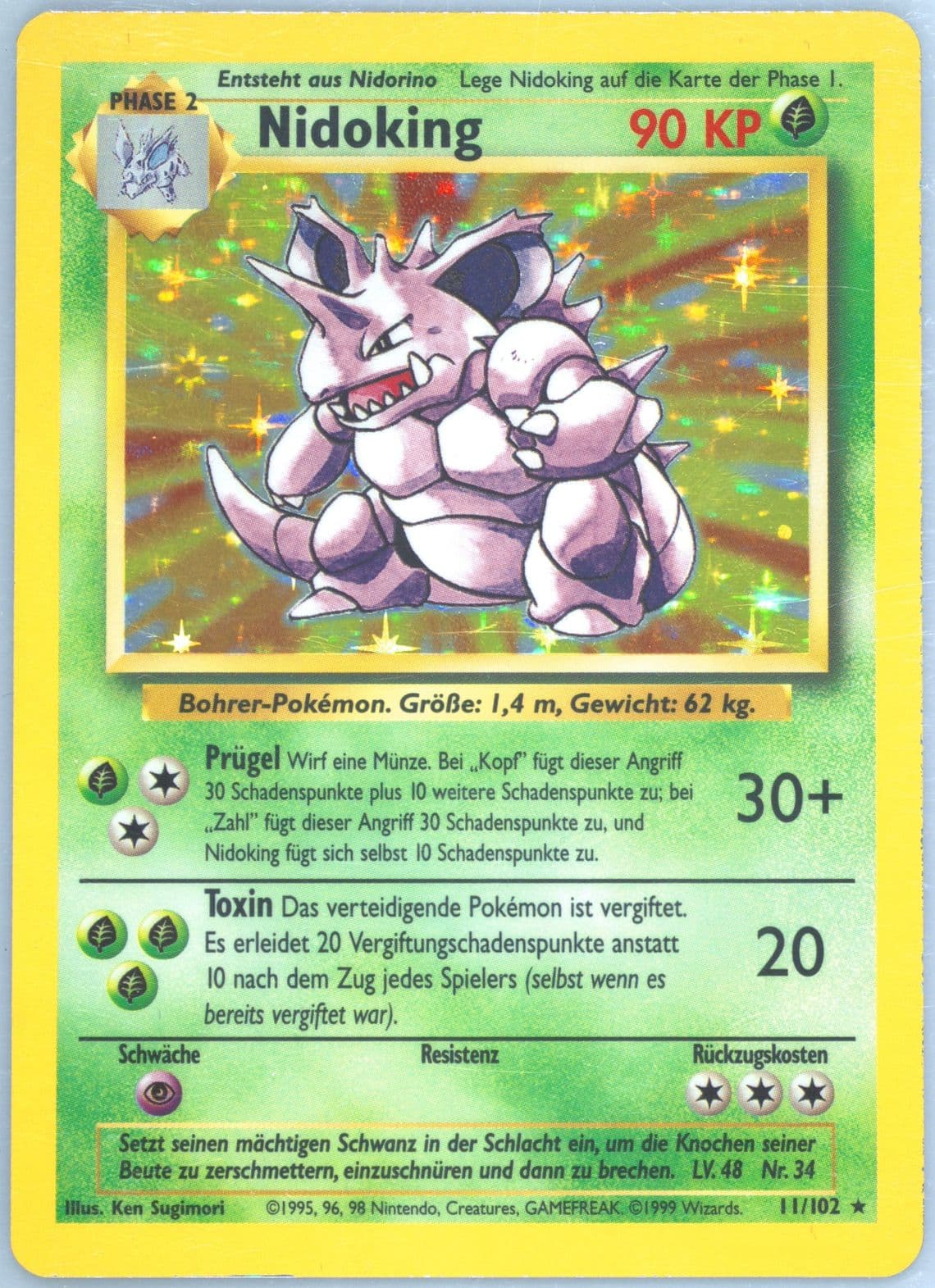 Nidoking-Holo (11) 1999 Pokemon German