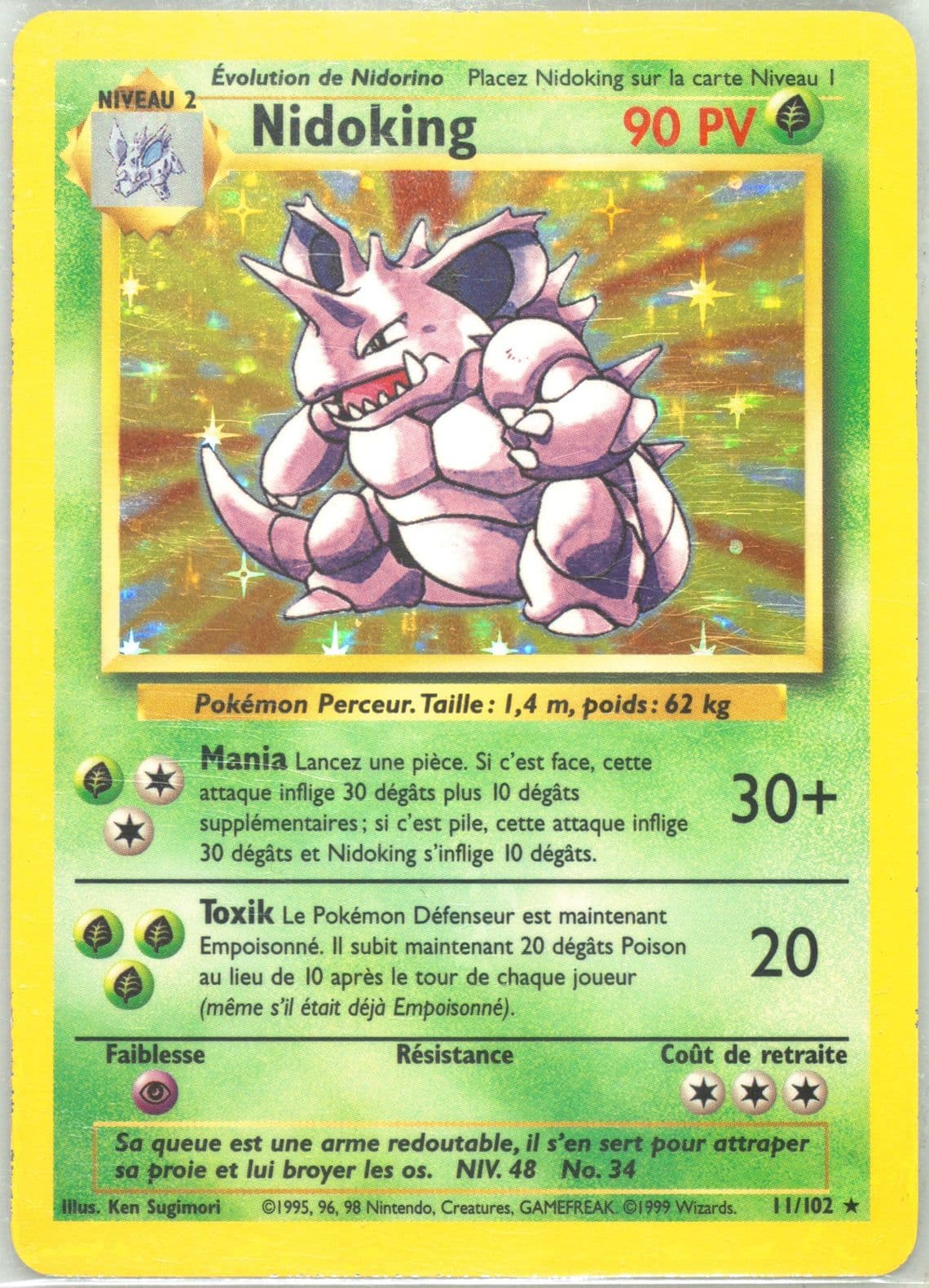 Nidoking-Holo (11) 1999 Pokemon French