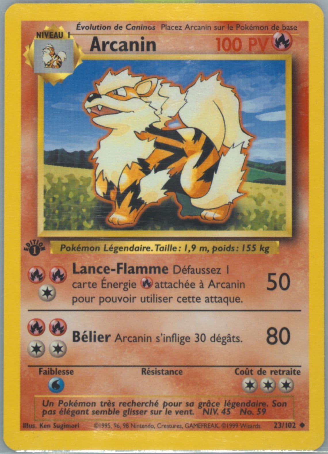Arcanin 1st Edition (23) 1999 Pokemon French