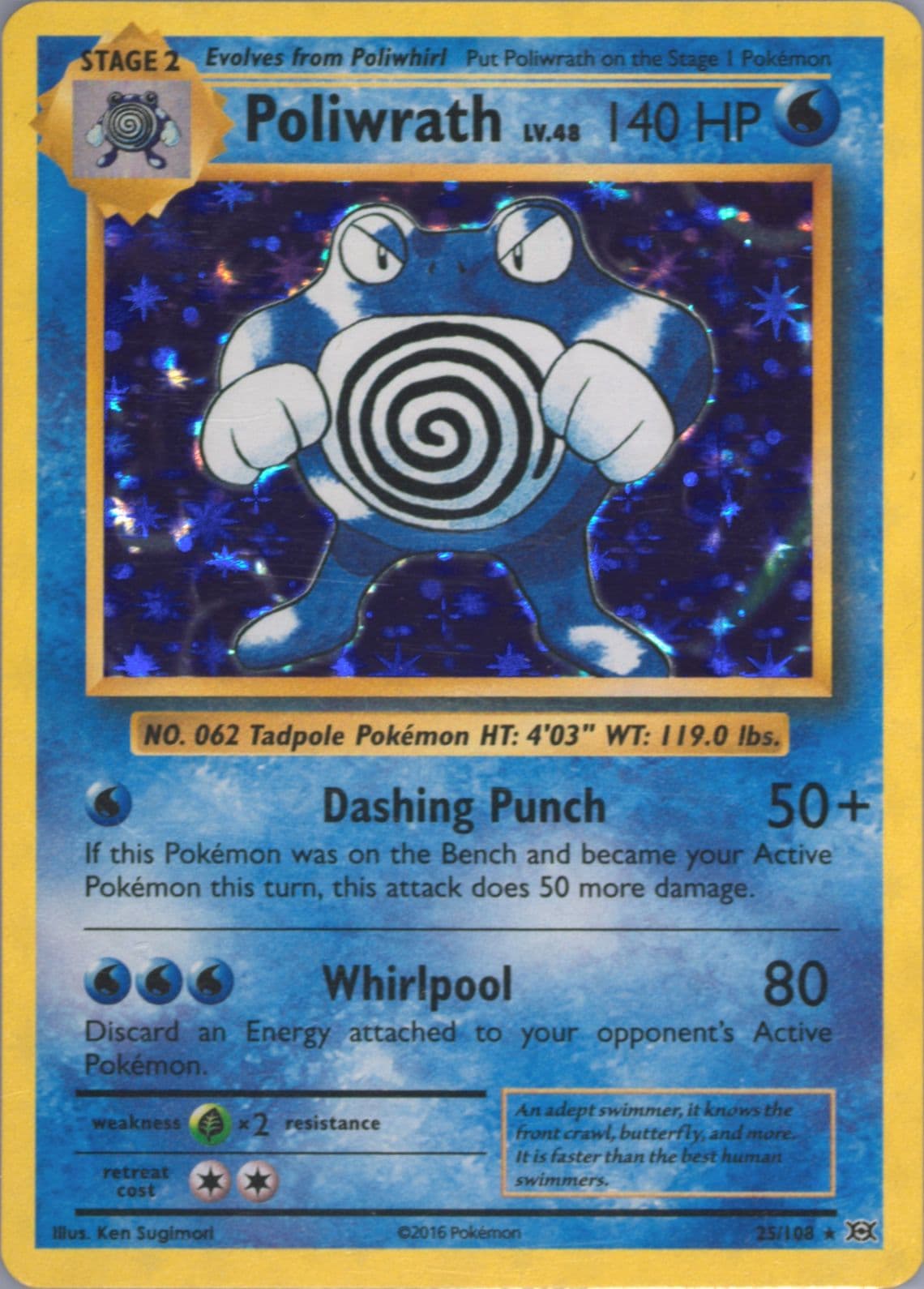 Poliwrath-Holo (25) 2016 Pokemon XY Evolutions