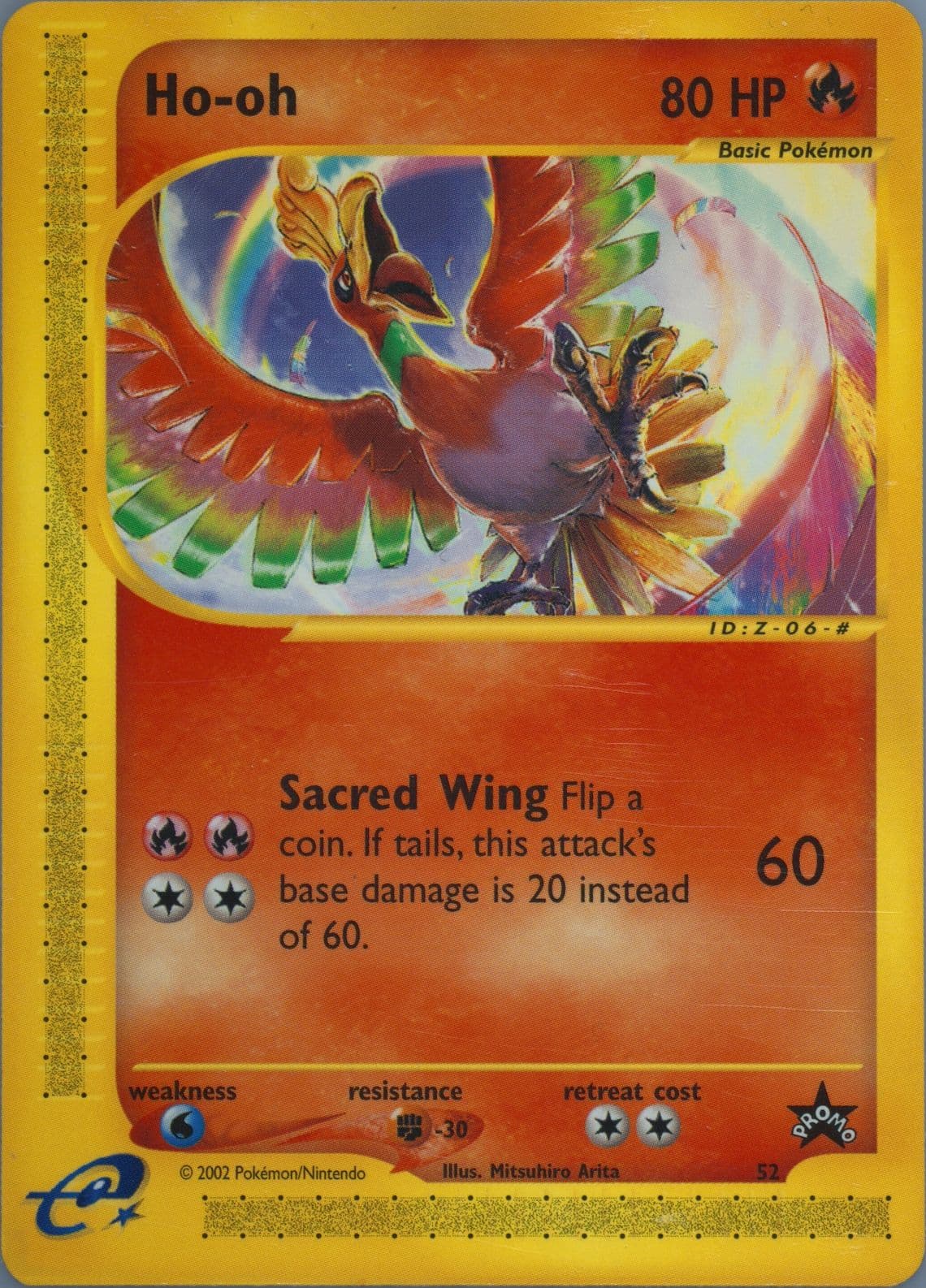 HO-Oh No Pokemon Center NY (52) 2002 Pokemon League Promo Black Star