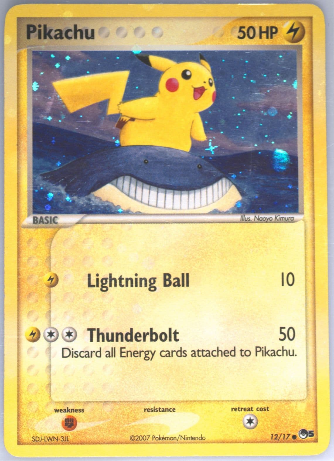 Pikachu-Holo (12) 2007 Pokemon Pop Series 5