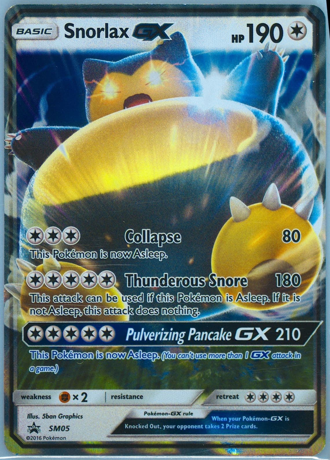 Snorlax GX-Holo Snorlax GX Box (SM05) 2016 Pokemon SM Black Star Promo