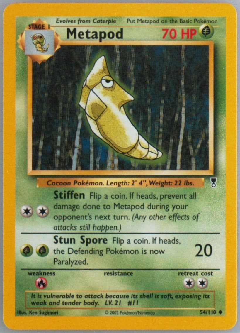 Metapod (54) 2002 Pokemon Legendary Collection