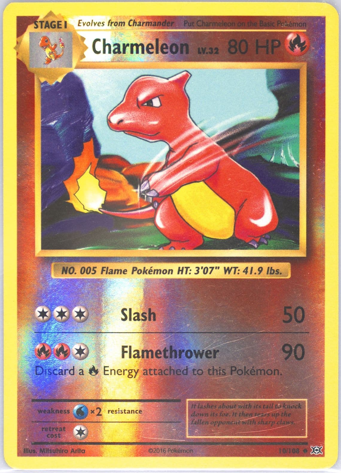Charmeleon-Reverse Foil (10) 2016 Pokemon XY Evolutions
