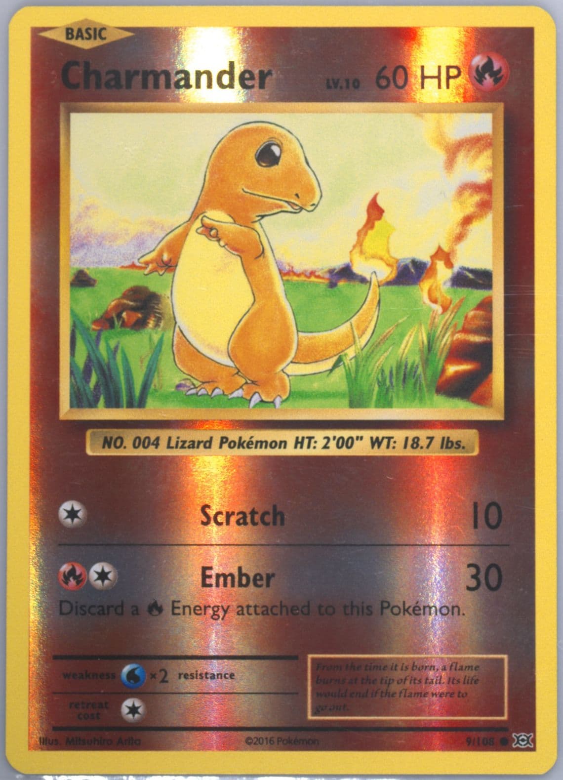 Charmander-Reverse Foil (9) 2016 Pokemon XY Evolutions