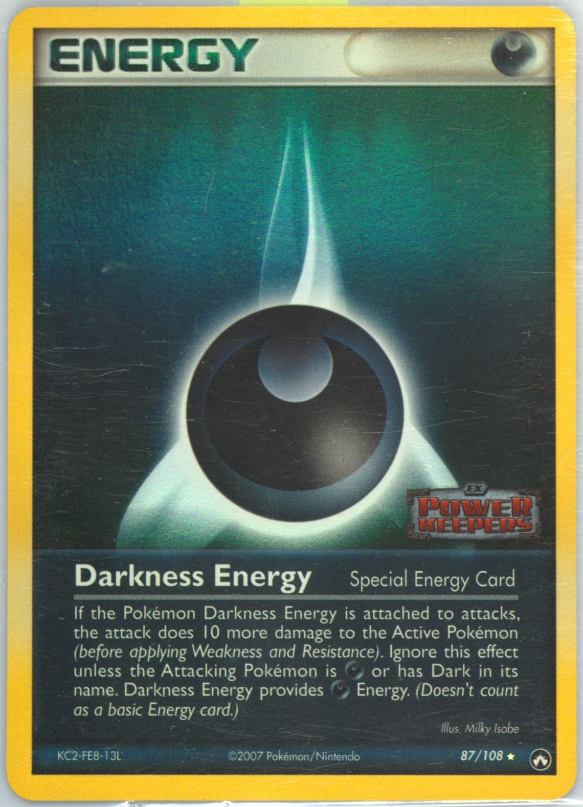 Darkness Energy-Reverse Foil (87) 2007 Pokemon EX Power Keepers