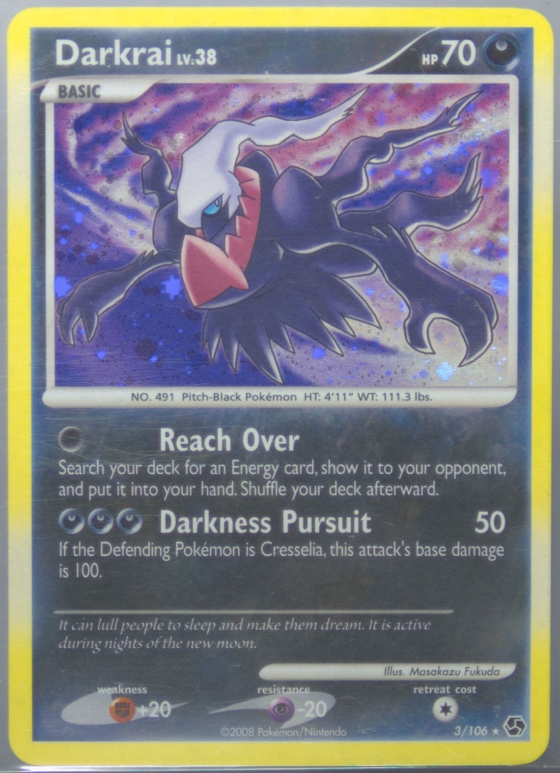 Darkrai-Holo (3) 2008 Pokemon Diamond & Pearl Great Encounters