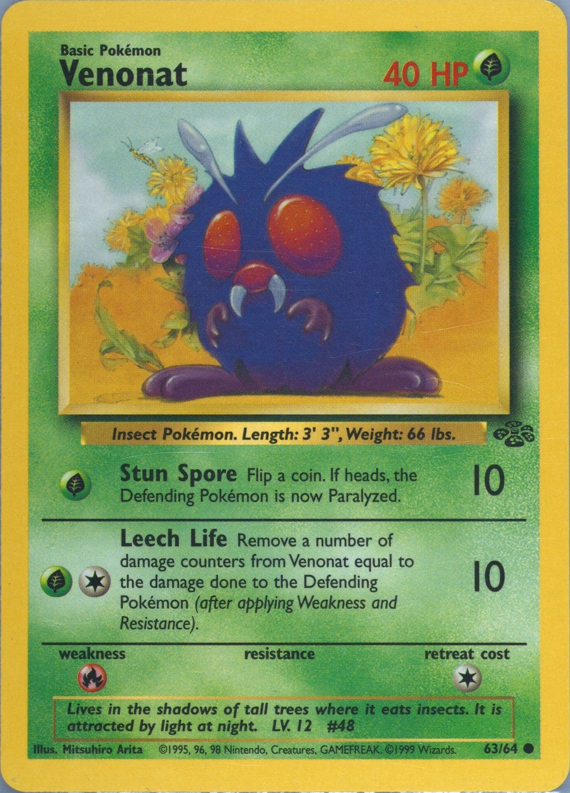 Venonat (63) 1999 Pokemon Jungle