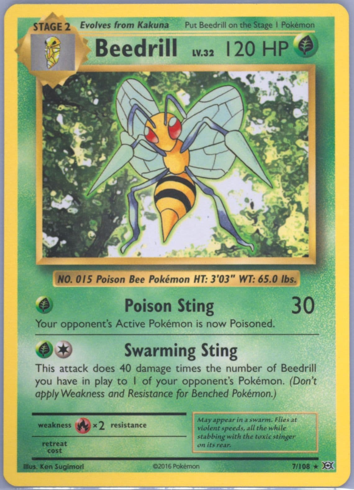 Beedrill (7) 2016 Pokemon XY Evolutions