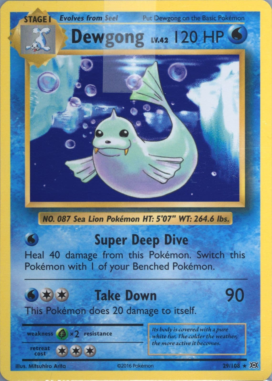 Dewgong (29) 2016 Pokemon XY Evolutions
