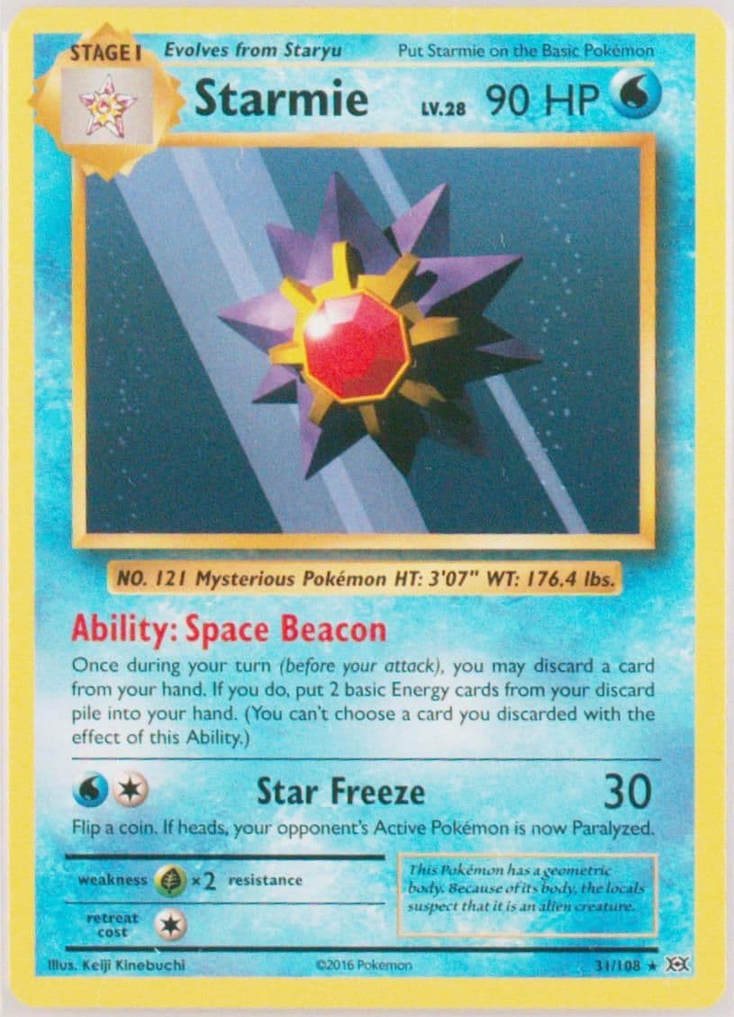 Starmie (31) 2016 Pokemon XY Evolutions
