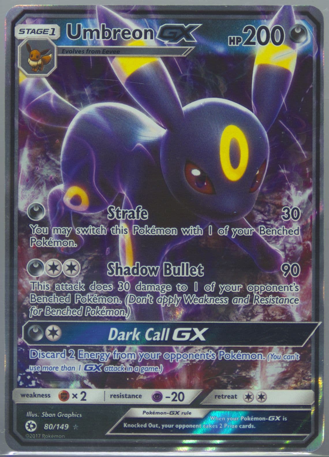 Umbreon GX (80) 2017 Pokemon Sun & Moon