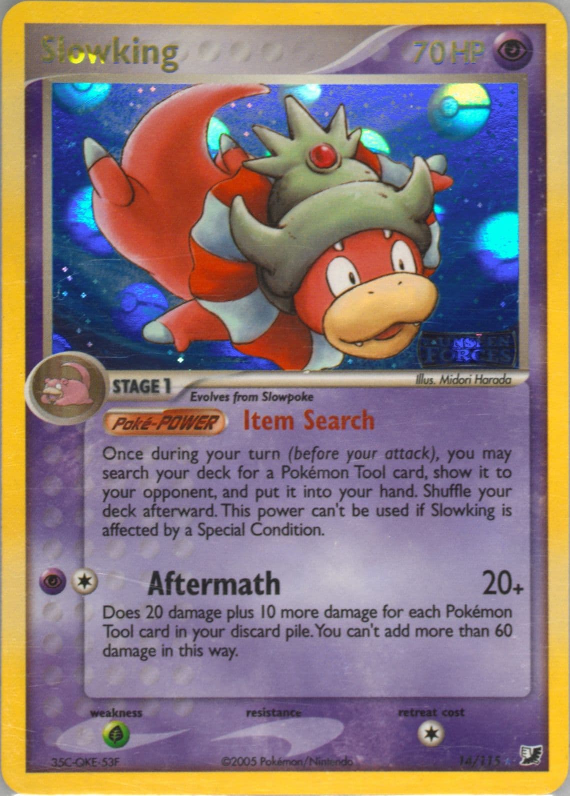 Slowking-Reverse Foil (14) 2005 Pokemon EX Unseen Forces