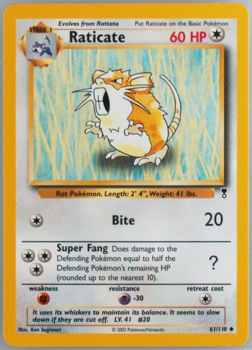 Raticate (61) 2002 Pokemon Legendary Collection
