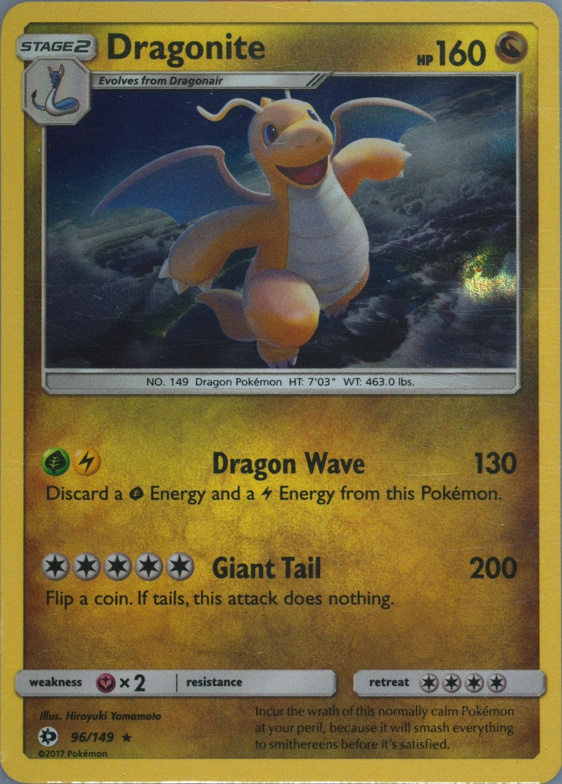 Dragonite-Holo (96) 2017 Pokemon Sun & Moon