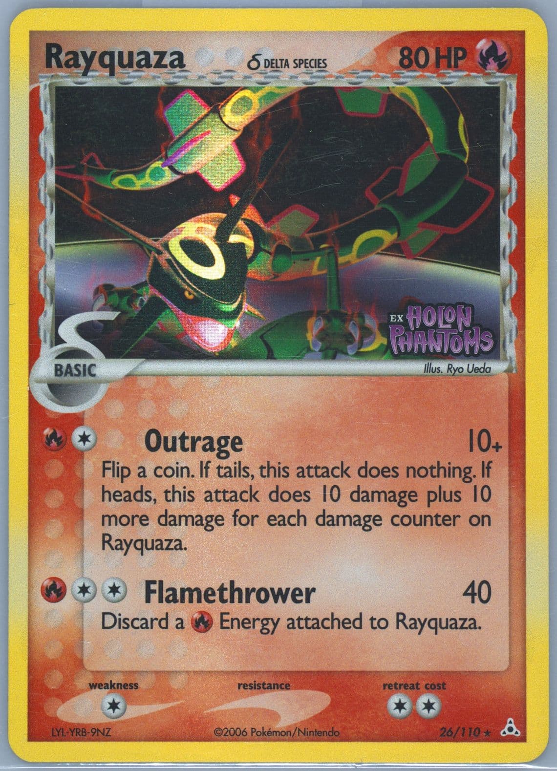 Rayquaza-Reverse Foil (26) 2006 Pokemon EX Holon Phantoms