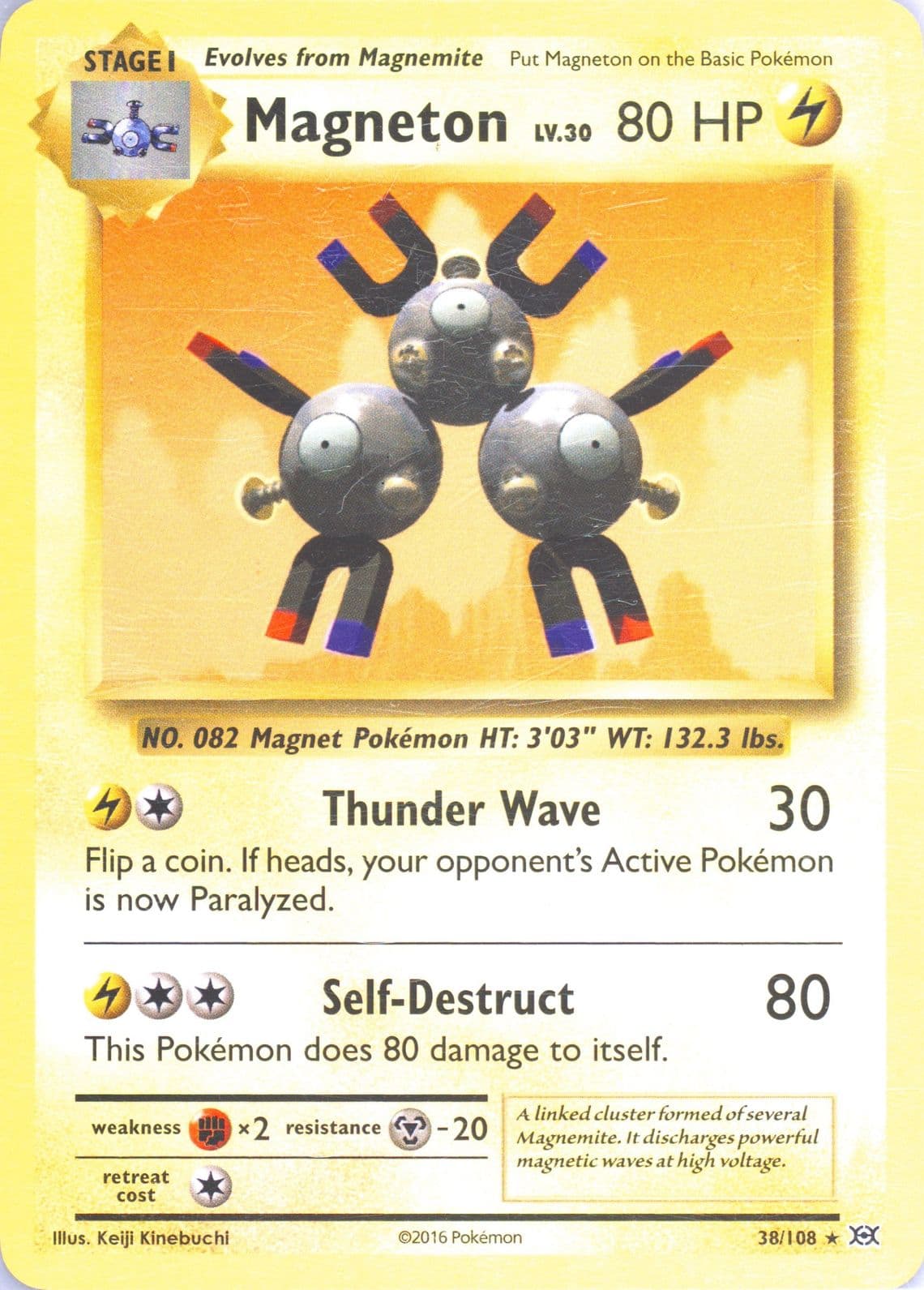 Magneton Pikachu Power Theme Deck (38) 2016 Pokemon XY Evolutions