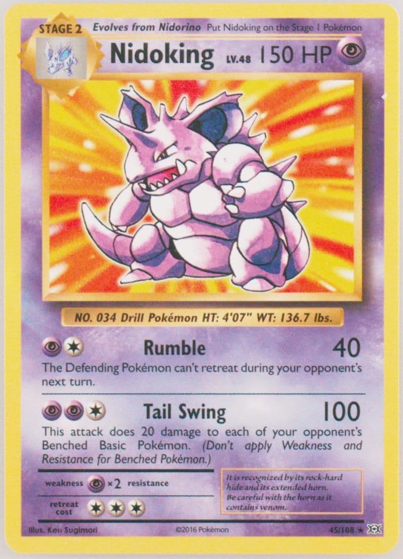 Nidoking Prerelease Kit (45) 2016 Pokemon XY Evolutions