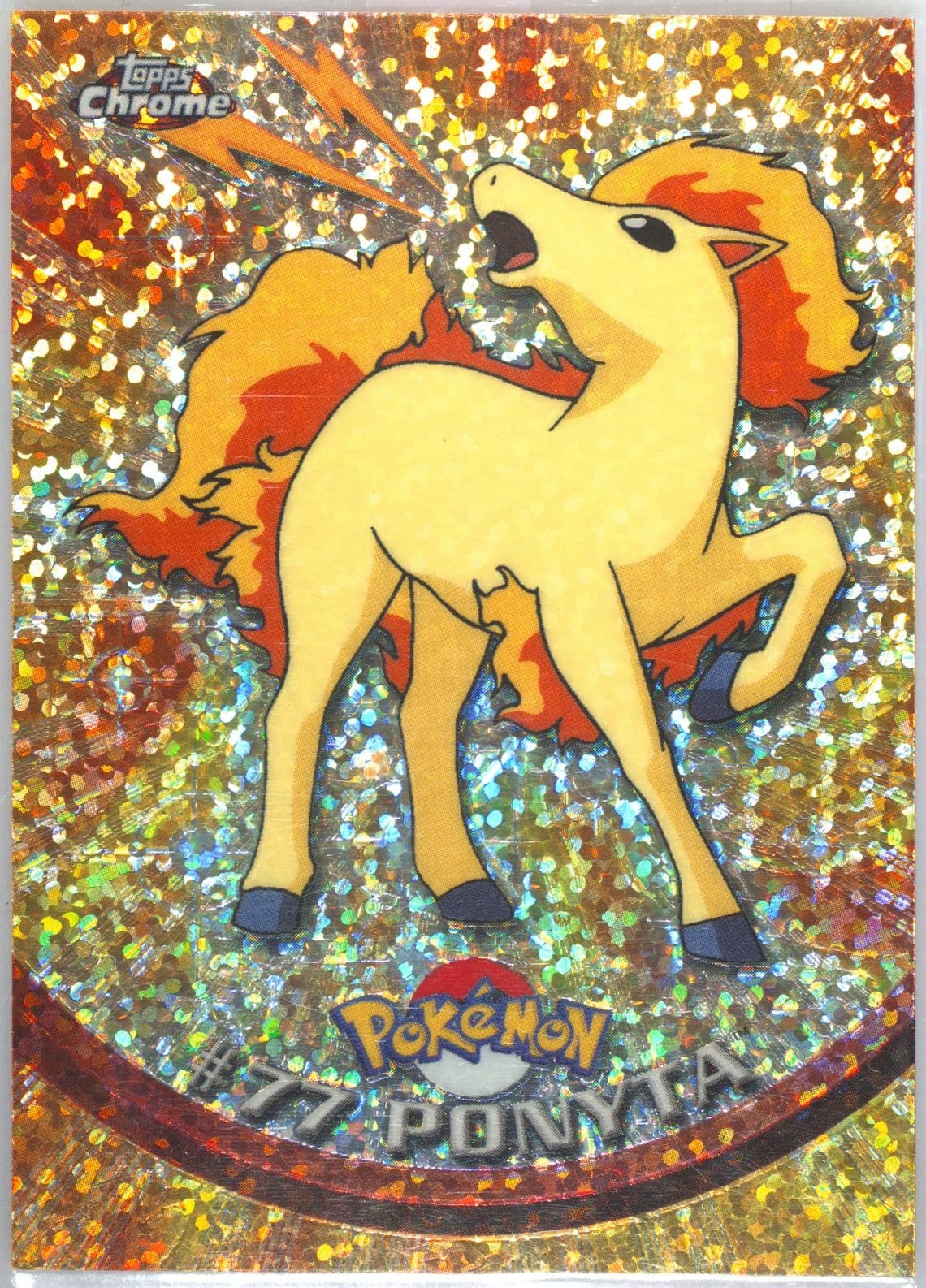 Ponyta Sparkle (77) 2000 Topps Chrome Pokemon T.V.