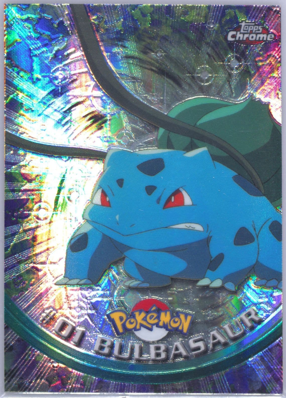 Bulbasaur Spectra (1) 2000 Topps Chrome Pokemon T.V.