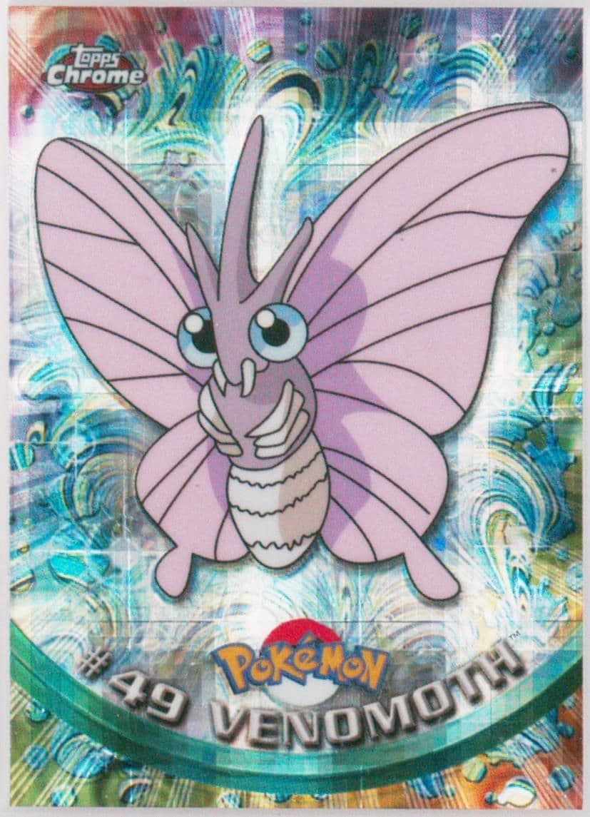Venomoth Tekno (49) 2000 Topps Chrome Pokemon T.V.