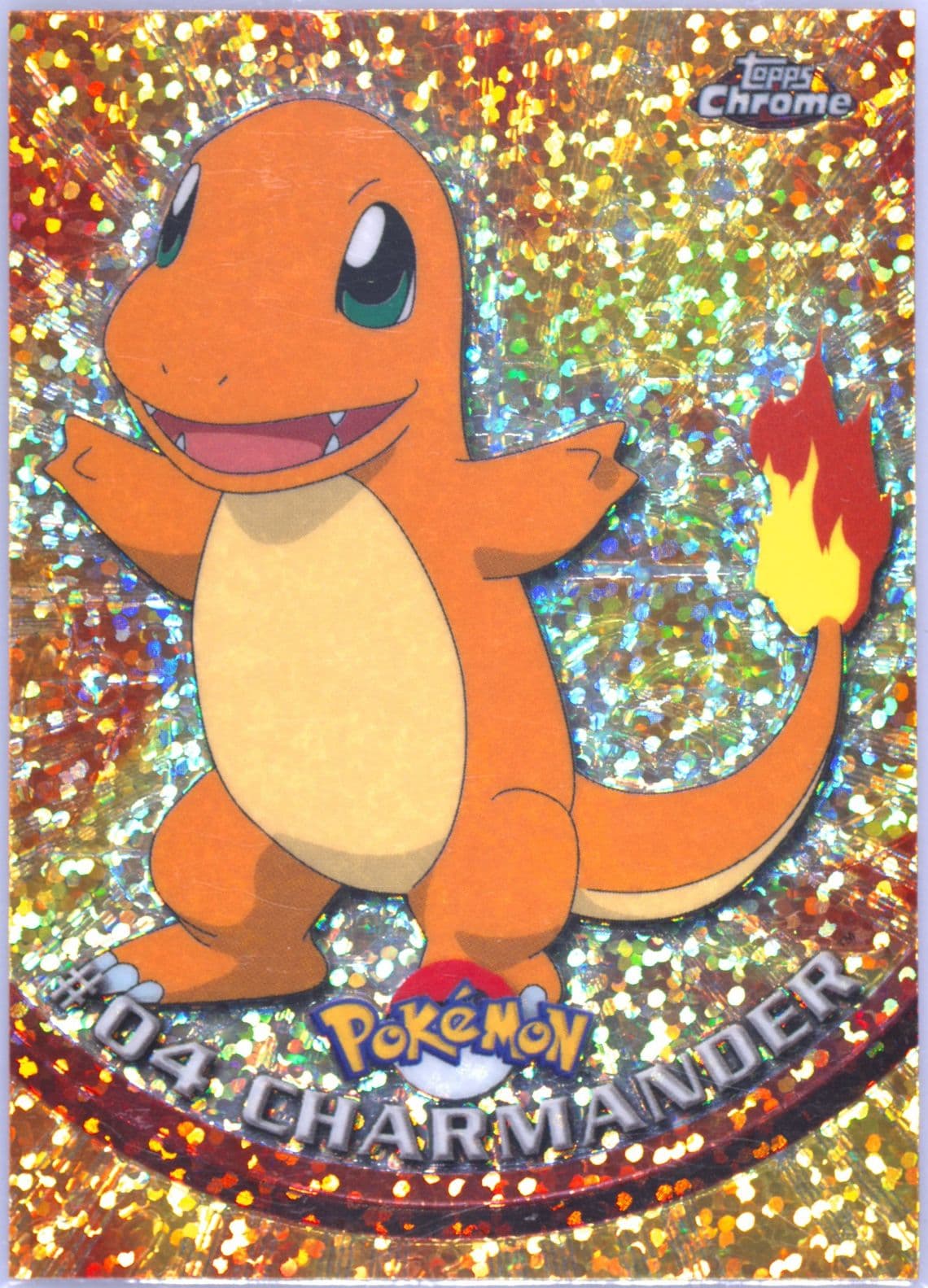 Charmander Sparkle (4) 2000 Topps Chrome Pokemon T.V.
