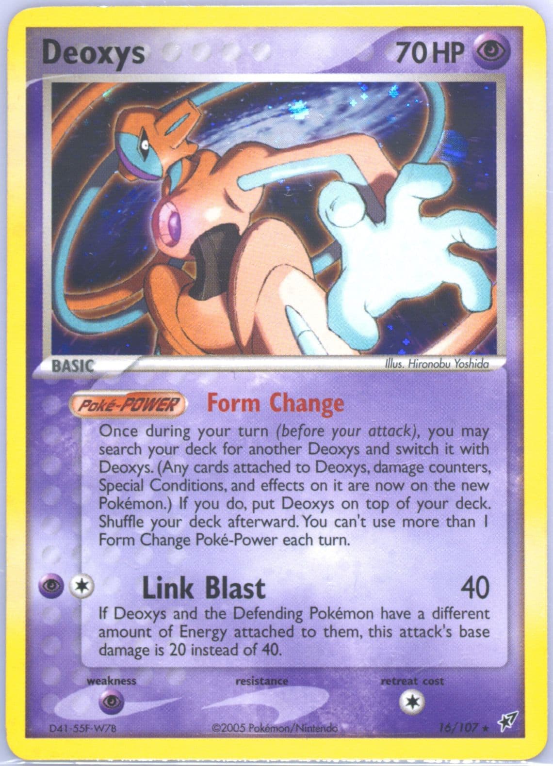 Deoxys-Holo Starcharge Theme Deck (16) 2005 Pokemon EX Deoxys