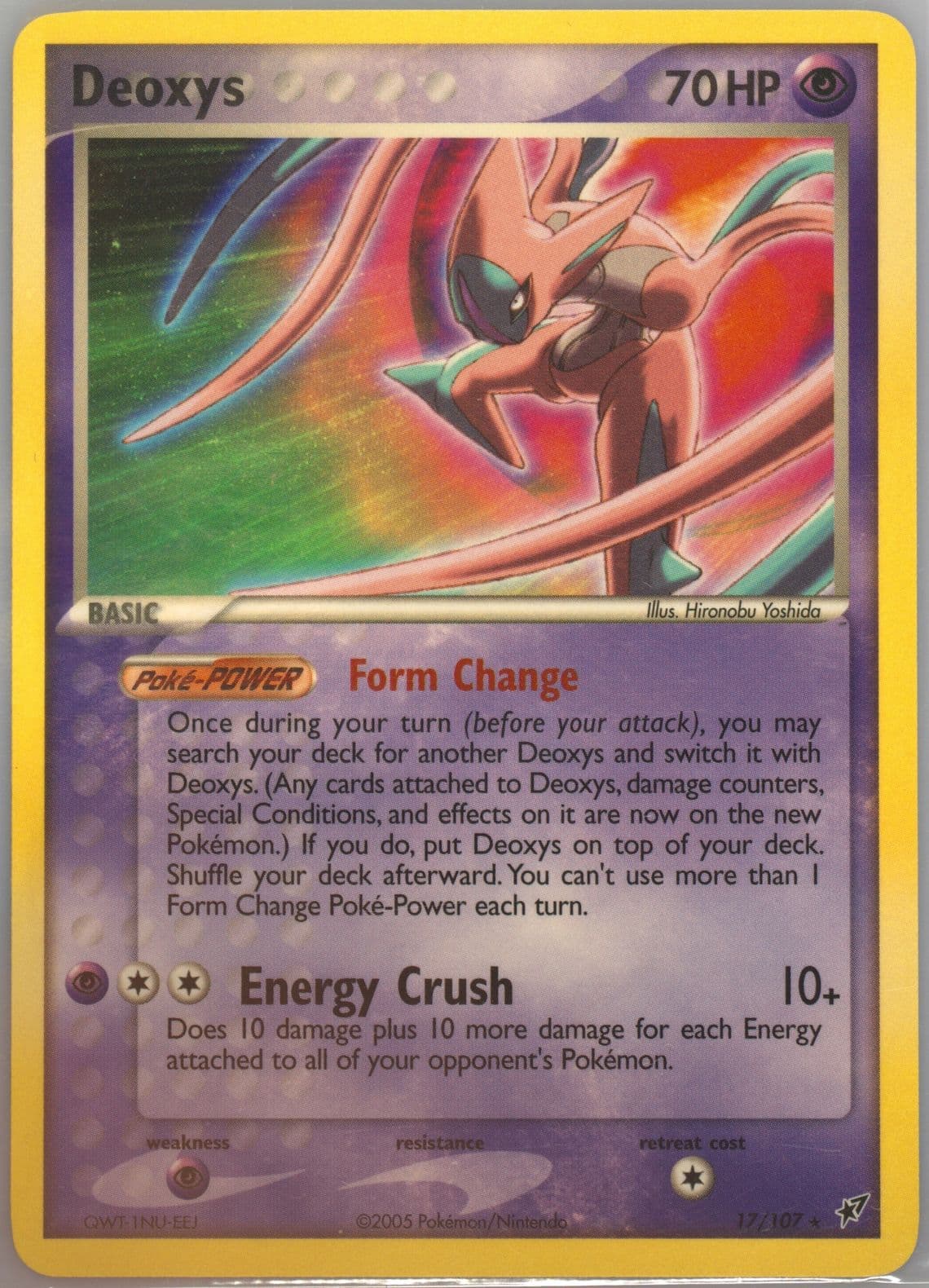 Deoxys (17) 2005 Pokemon EX Deoxys