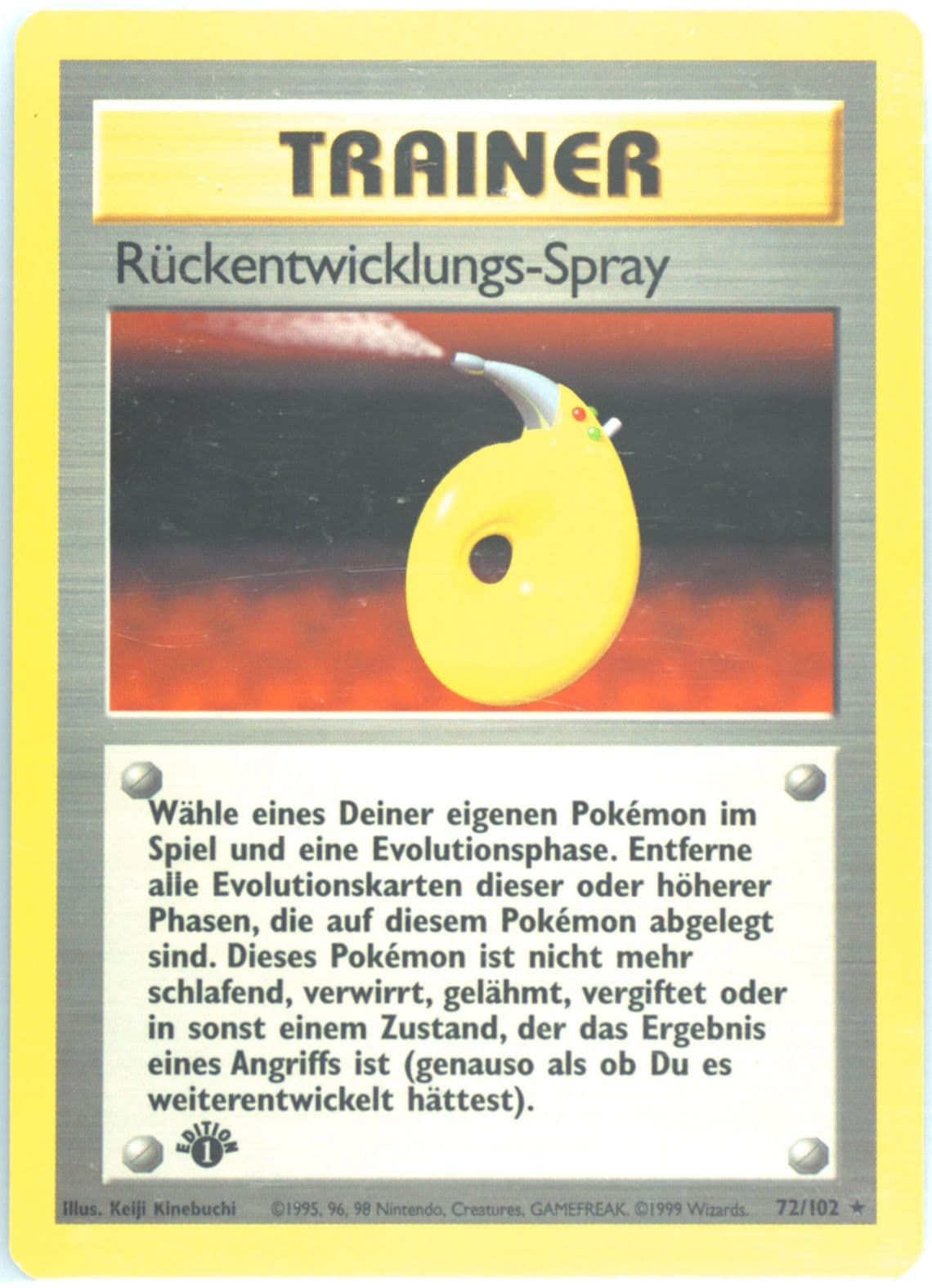 Ruckentwicklungs-Spray 1st Edition (72) 1999 Pokemon German