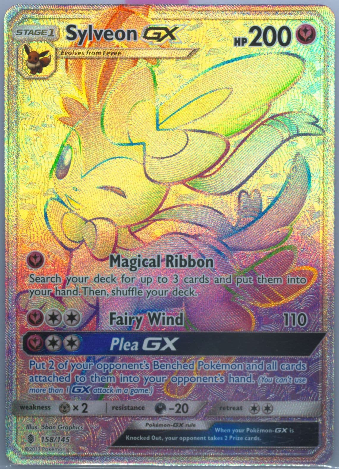 Full Art/Sylveon GX Secret (158) 2017 Pokemon Sun & Moon Guardians Rising