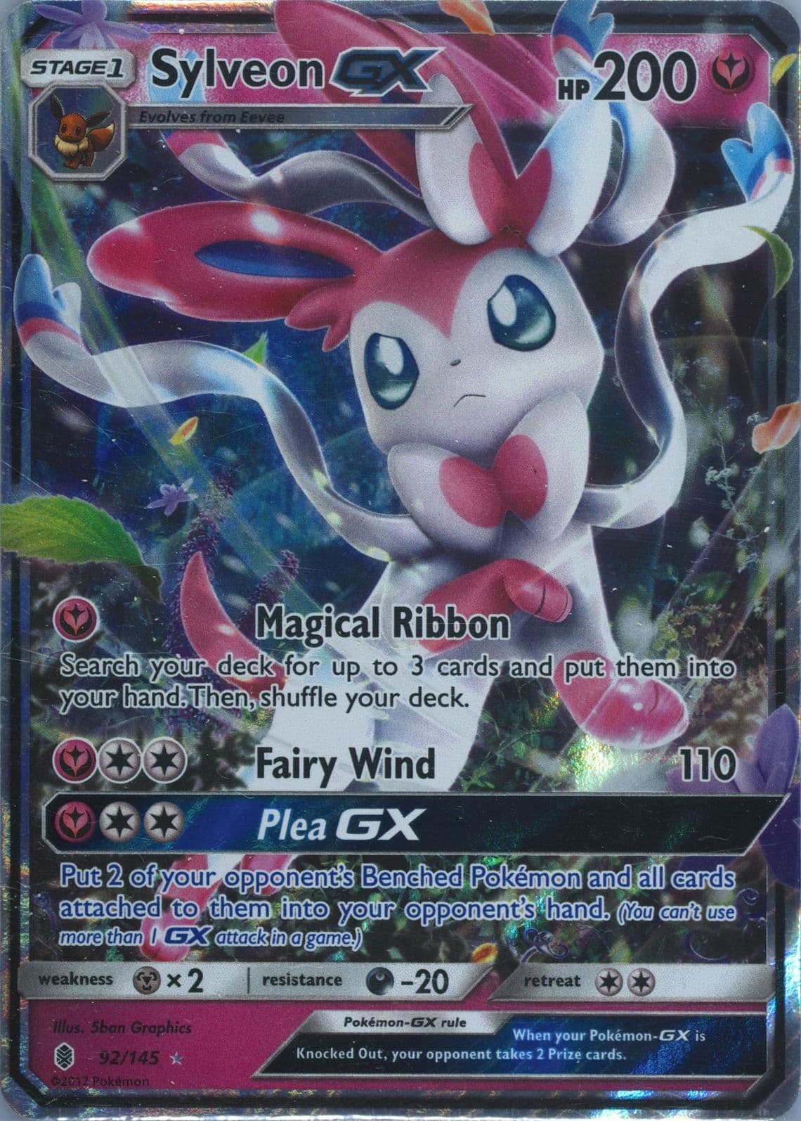 Sylveon GX (92) 2017 Pokemon Sun & Moon Guardians Rising