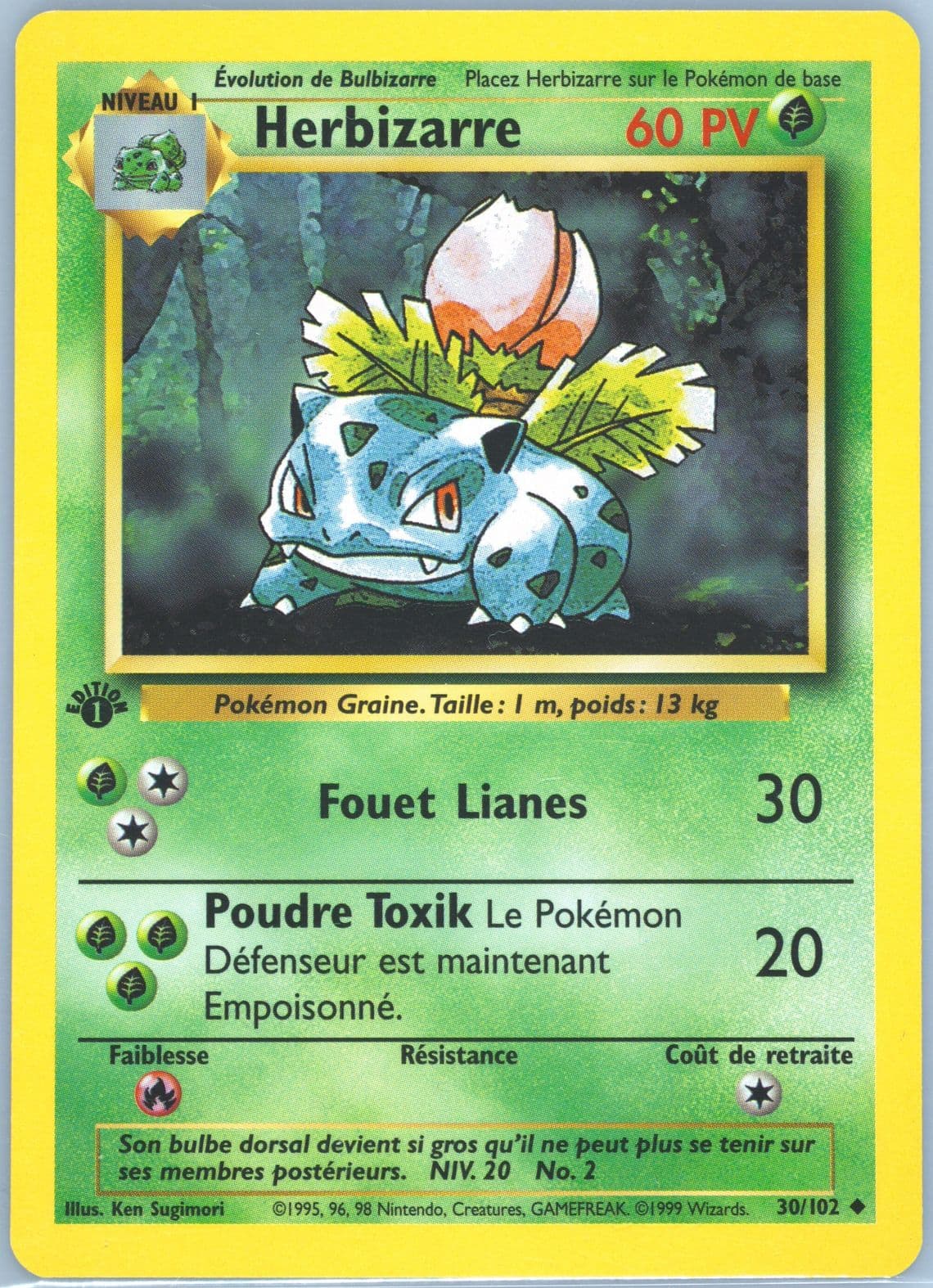 Herbizarre 1st Edition (30) 1999 Pokemon French