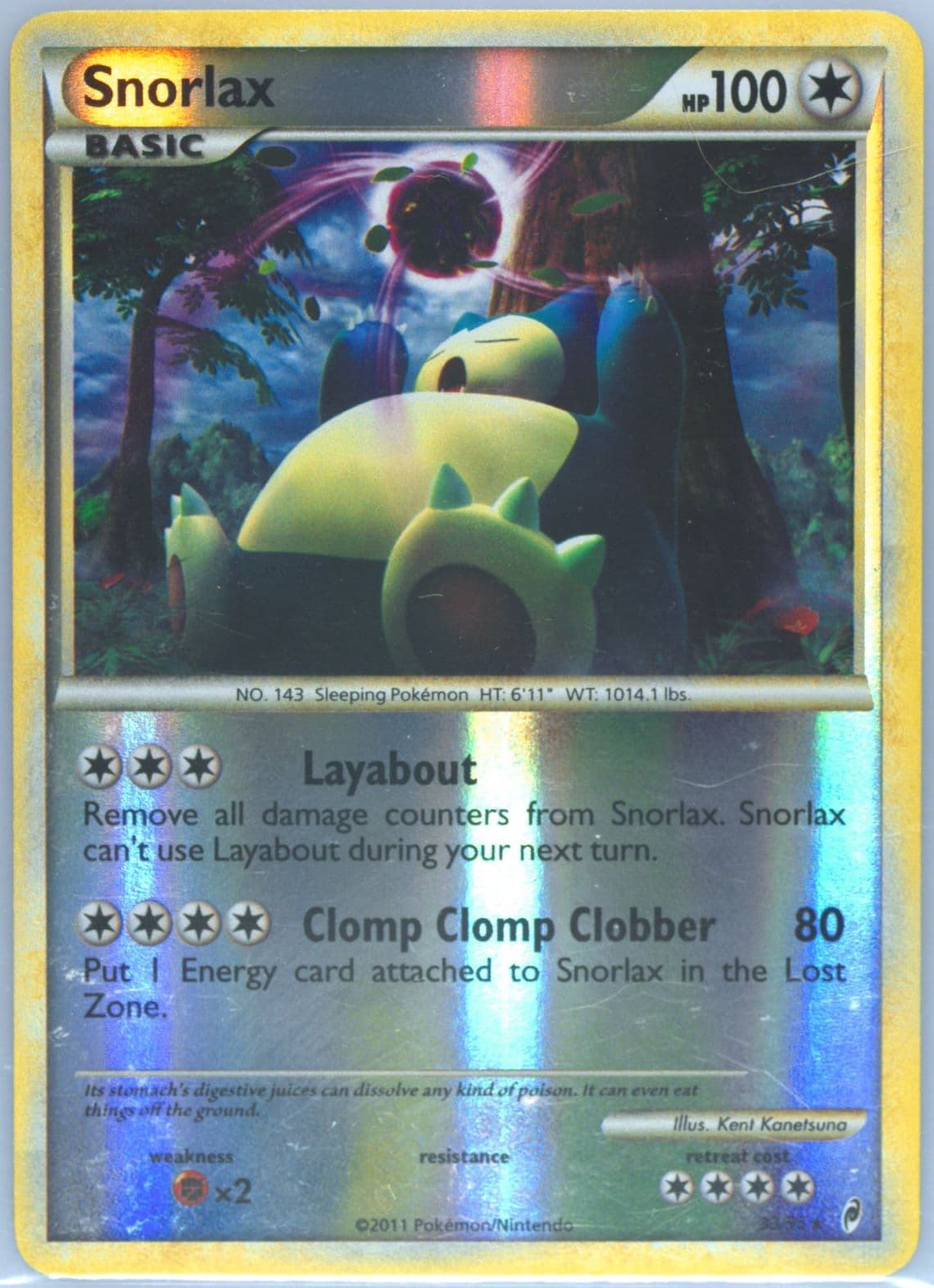 Snorlax-Reverse Foil (33) 2011 Pokemon Call of Legends
