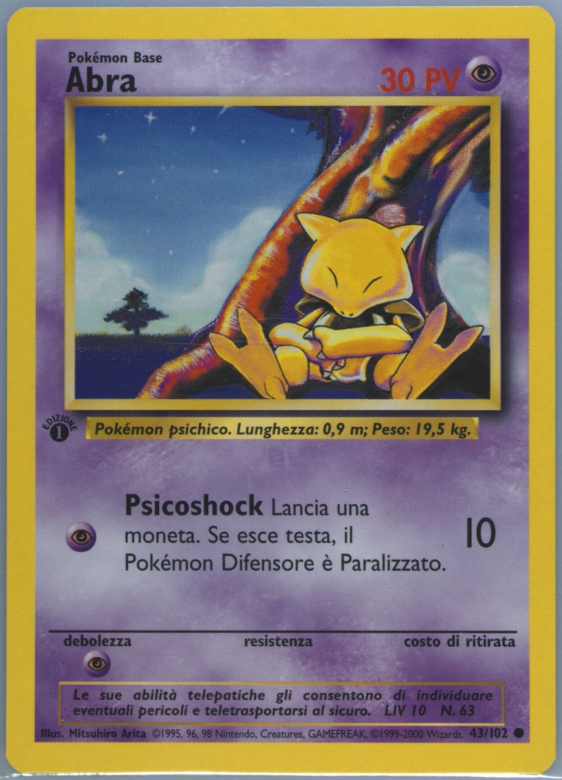 Abra 1st Edition-Italian (43) 2000 Pokemon Game