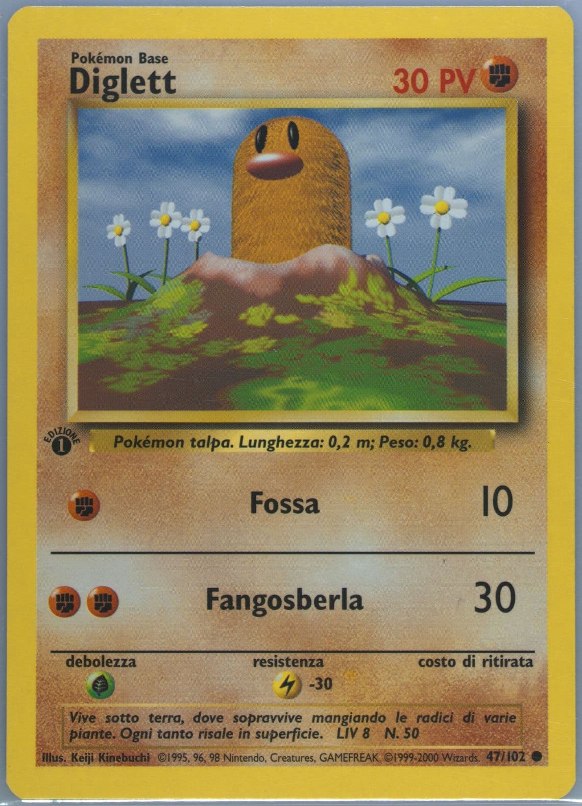 Diglett 1st Edition-Italian (47) 2000 Pokemon Game