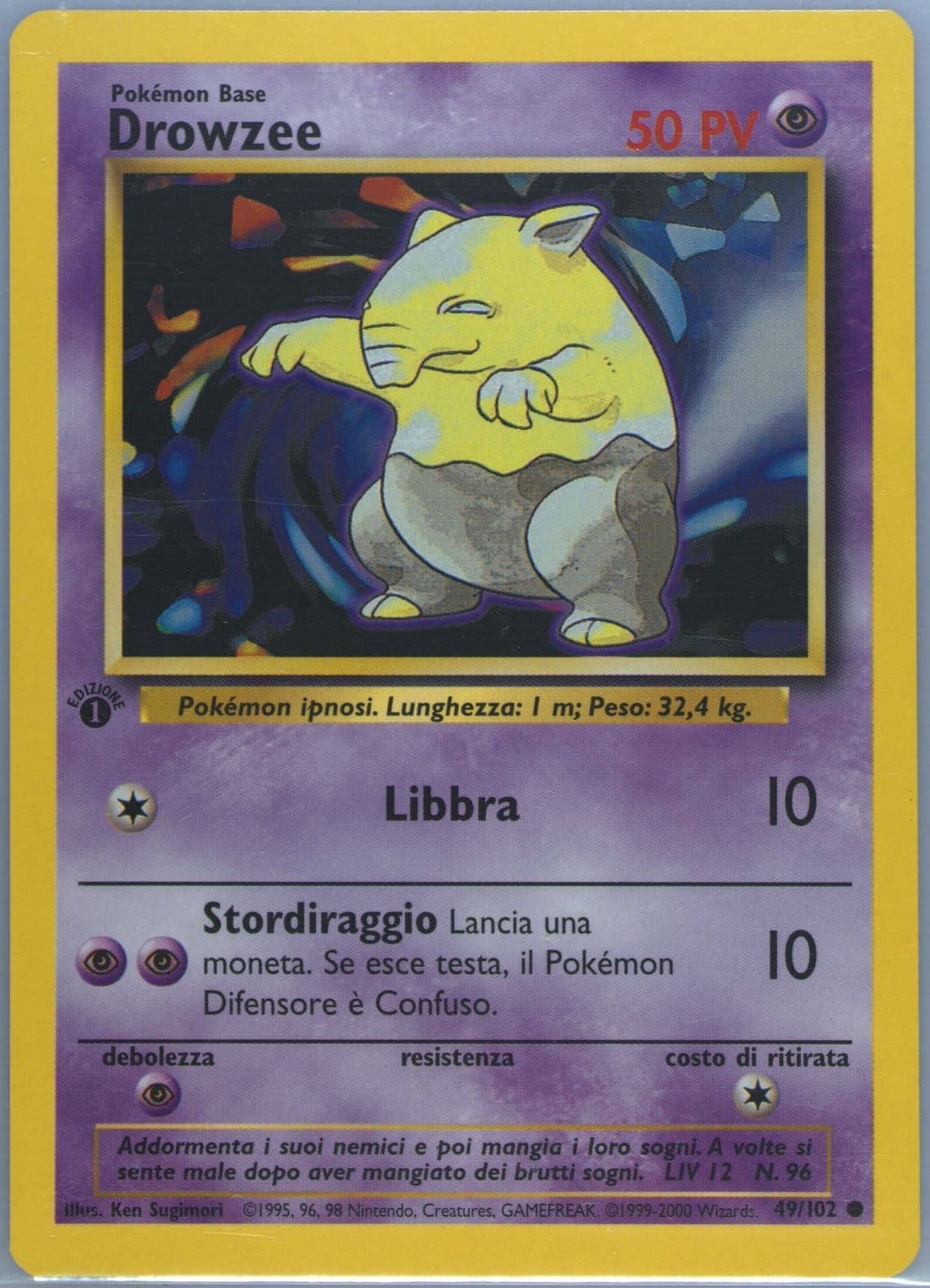 Drowzee 1st Edition-Italian (49) 2000 Pokemon Game