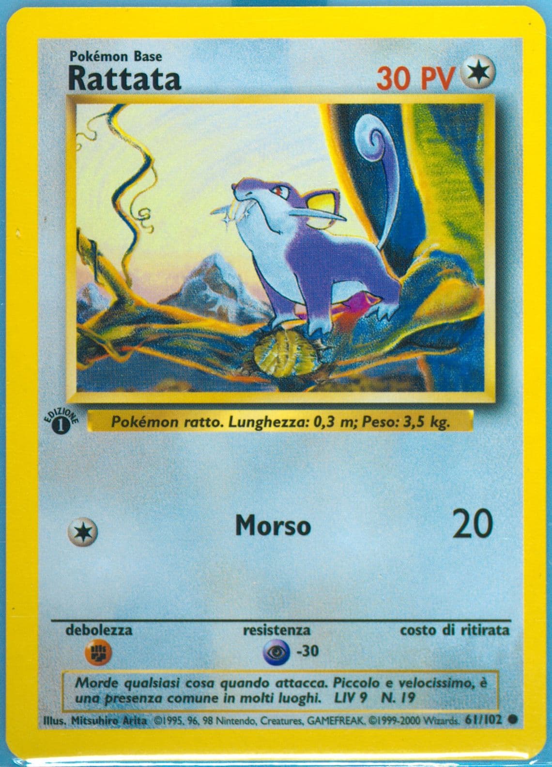 Rattata 1st Edition-Italian (61) 2000 Pokemon Game