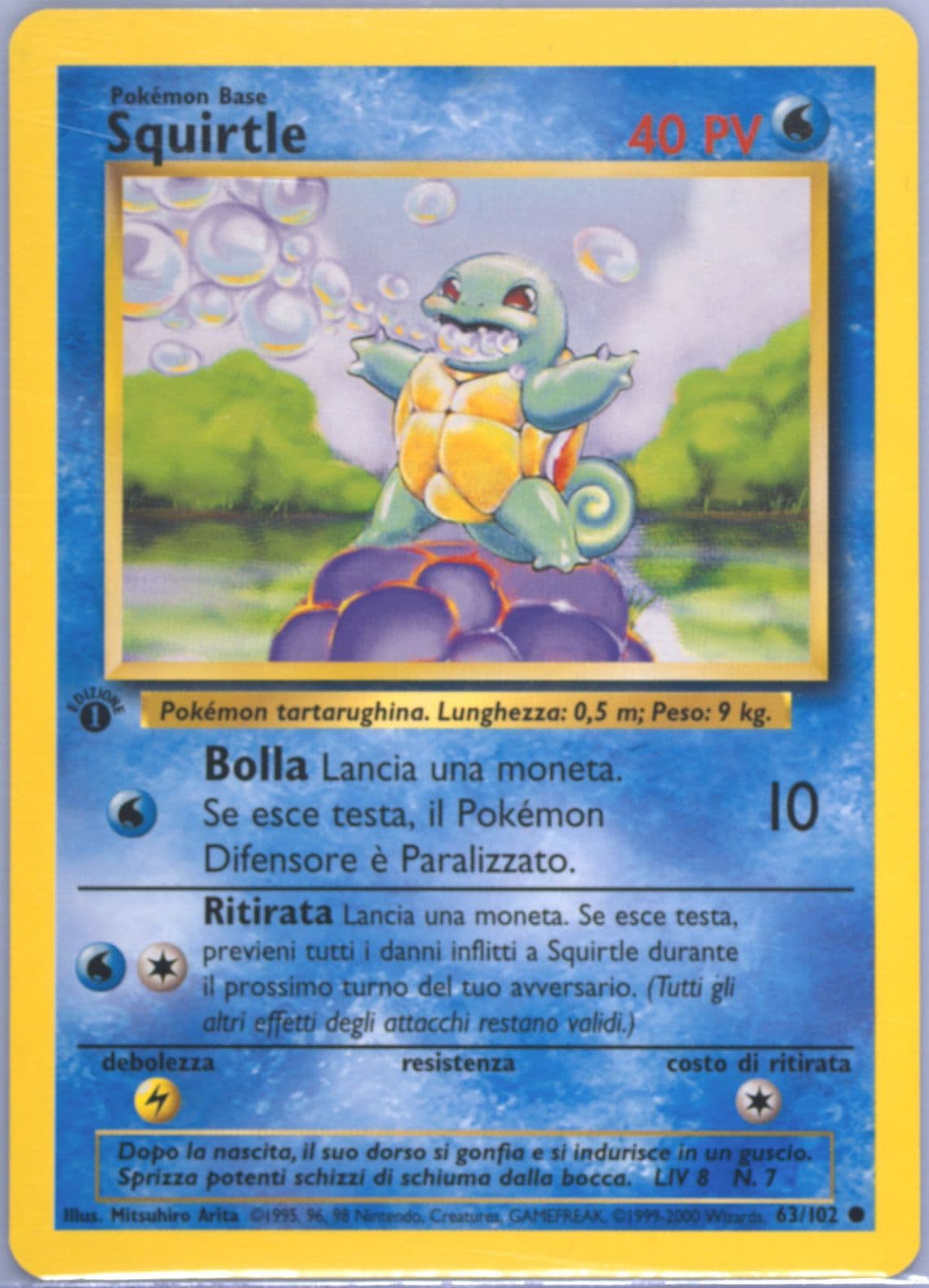 Squirtle 1st Edition-Italian (63) 2000 Pokemon Game