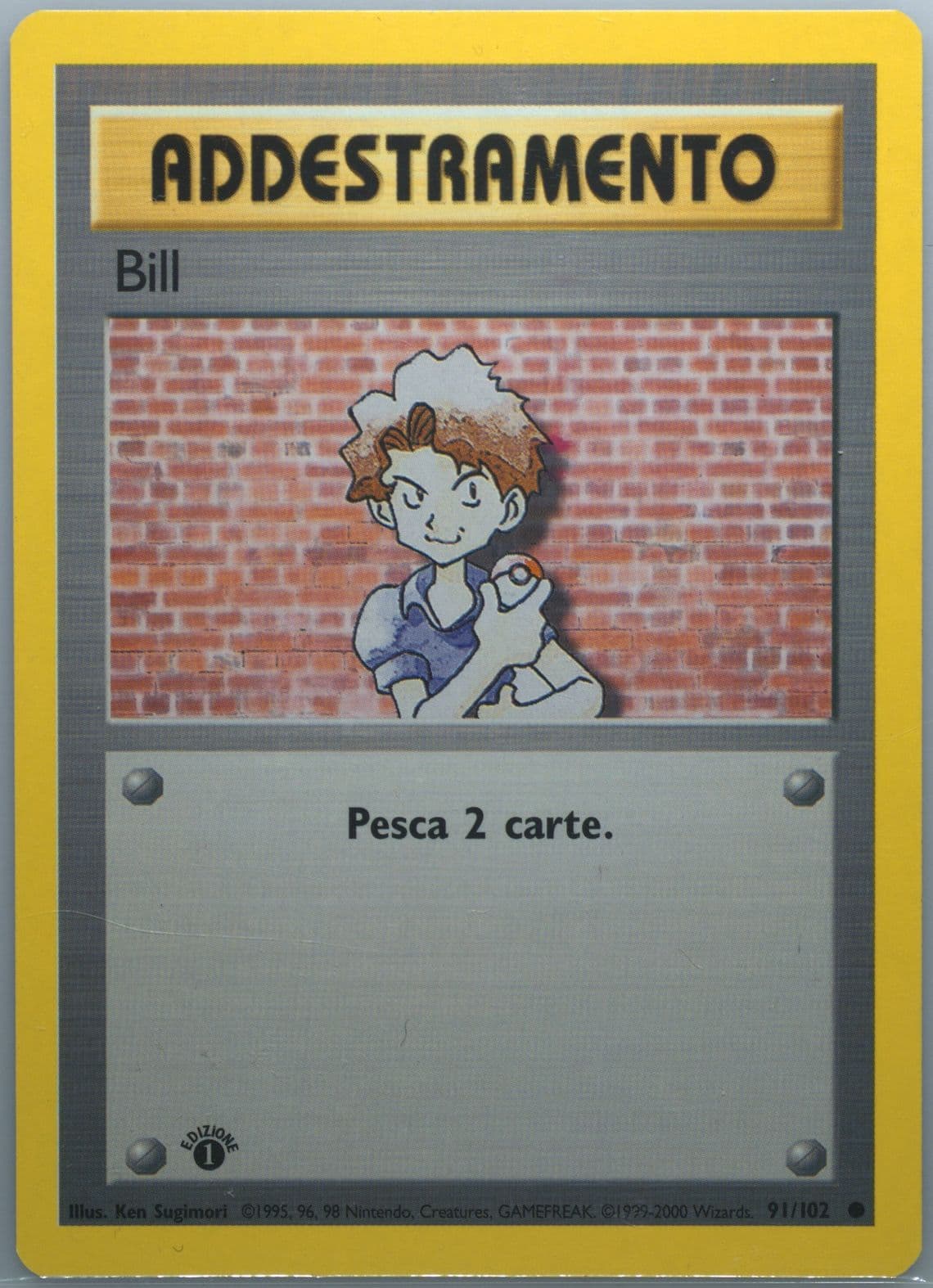 Bill 1st Edition-Italian (91) 2000 Pokemon Game