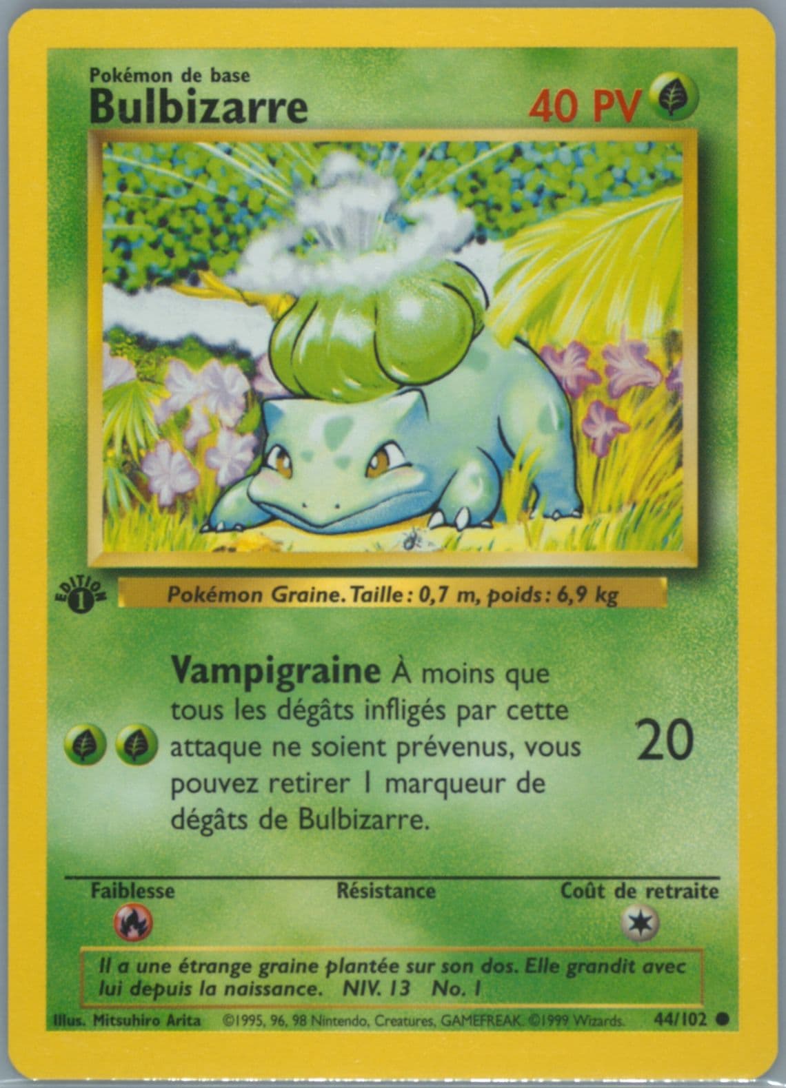 Bulbizarre 1st Edition (44) 1999 Pokemon French