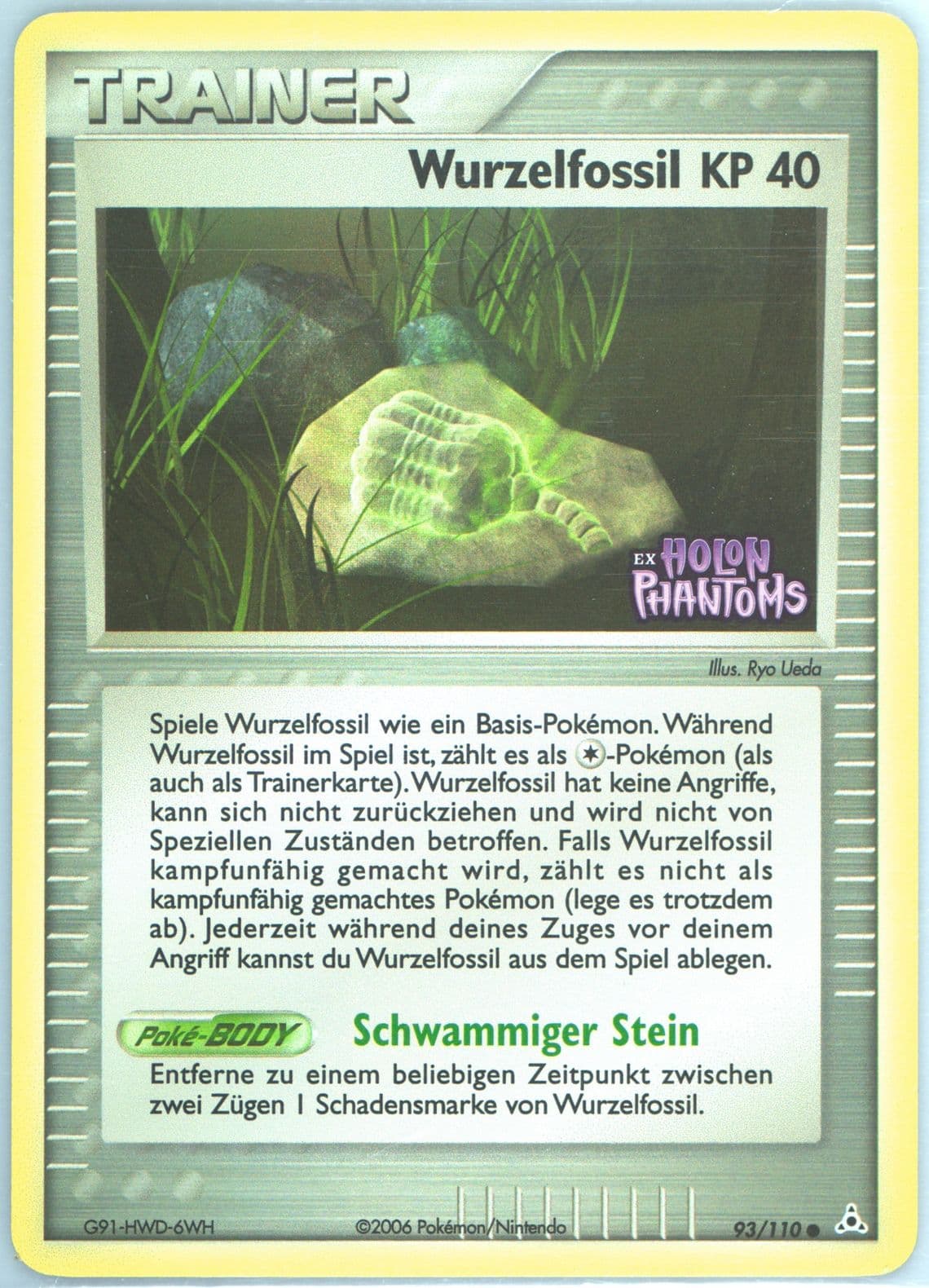 Wurzelfossil-Reverse Foil German (93) 2006 Pokemon EX Holon Phantoms