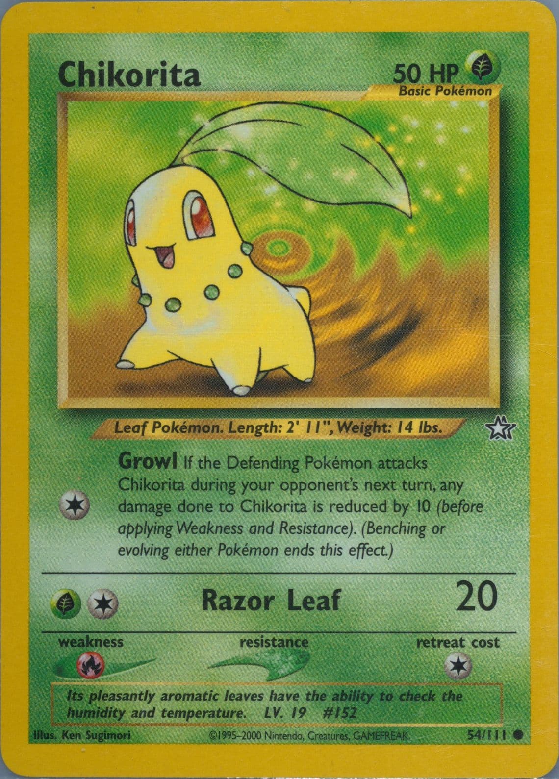 Chikorita (54) 2000 Pokemon Neo Genesis
