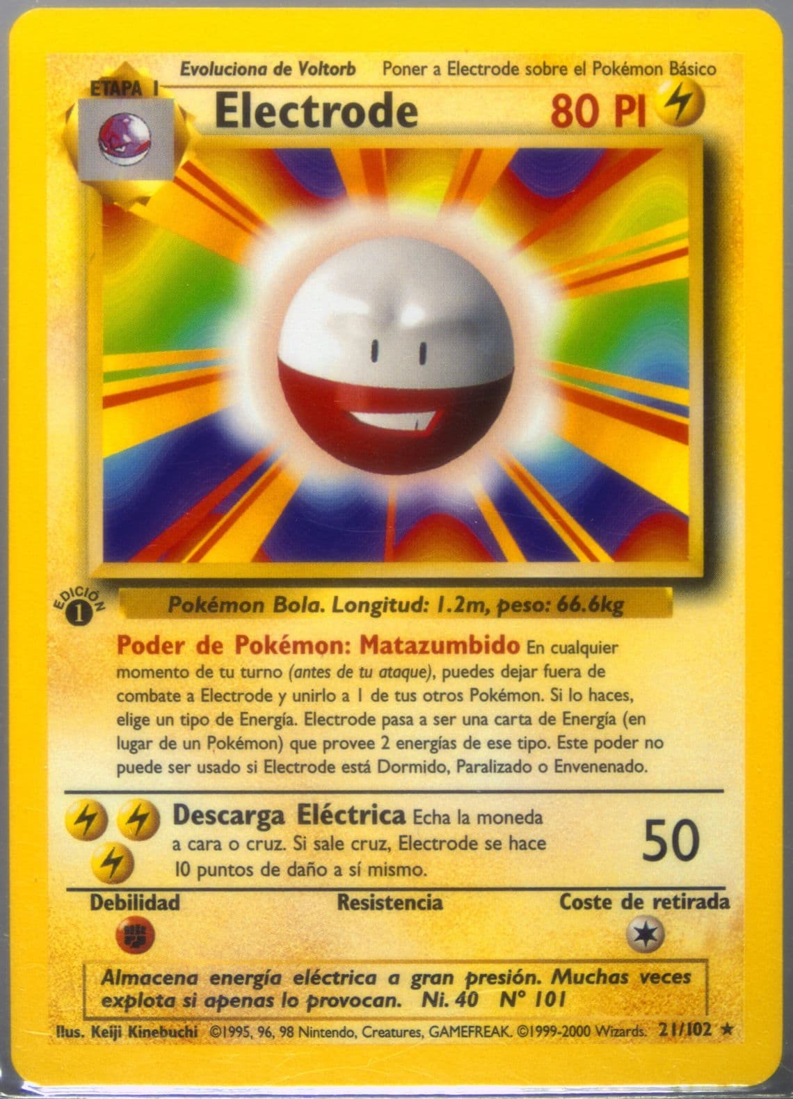 Electrode 1st Edition (21) 1999 Pokemon Spanish