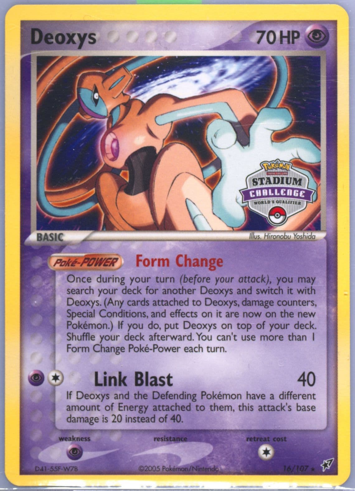 Deoxys Stadium Challenge (16) 2005 Pokemon EX Deoxys