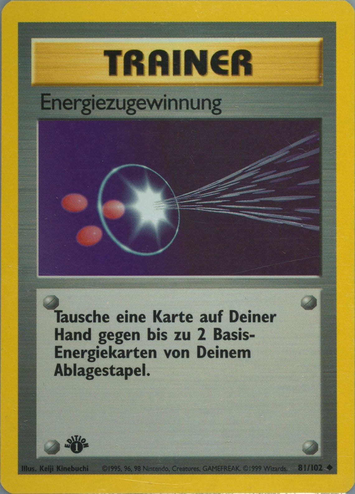 Energiezugewinnung 1st Edition (81) 1999 Pokemon German