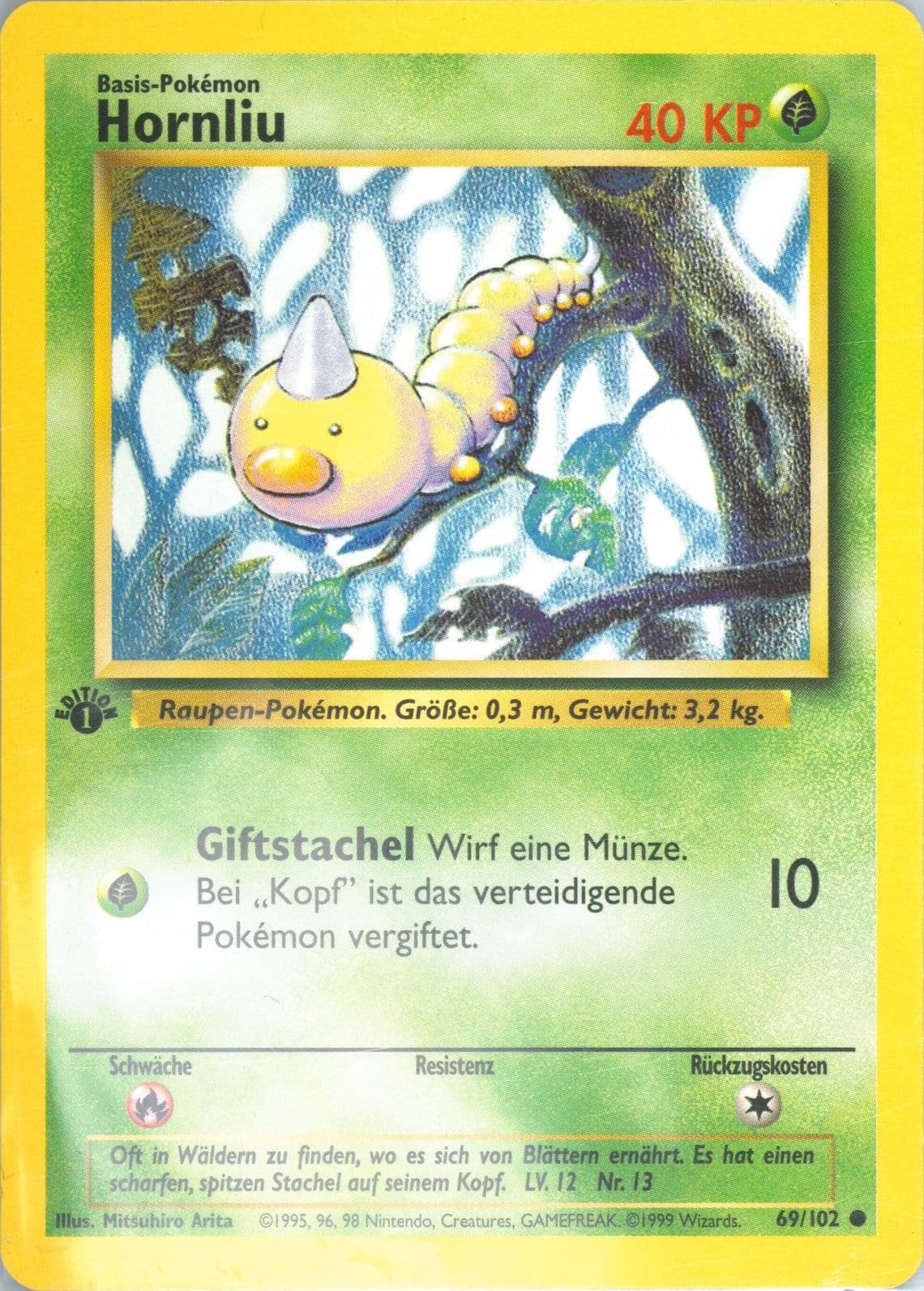Hornliu 1st Edition (69) 1999 Pokemon German