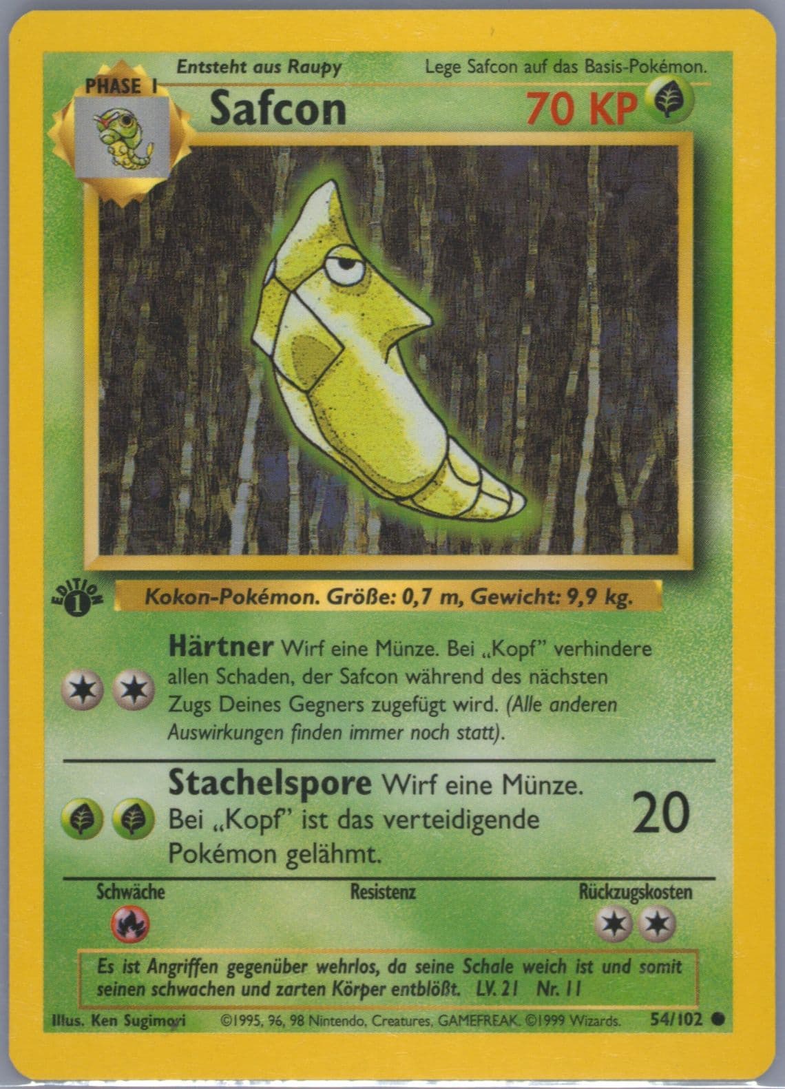 Safcon 1st Edition (54) 1999 Pokemon German