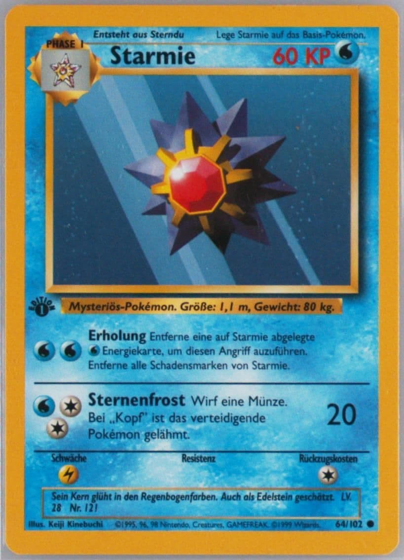 Starmie 1st Edition (64) 1999 Pokemon German